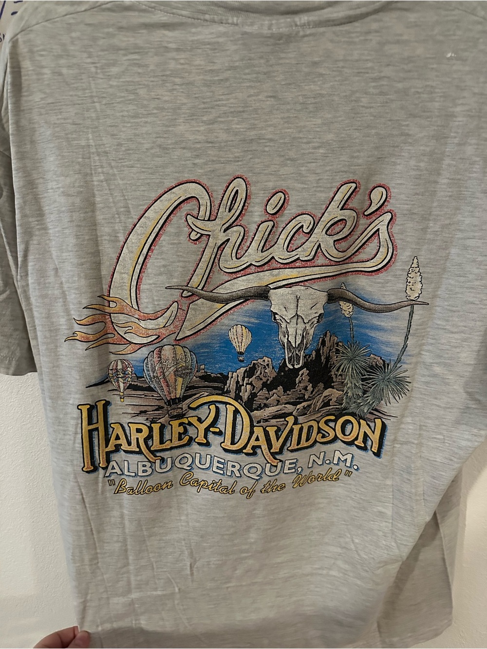 Harley-Davidson Light Gray Albuquerque Hot Air Balloon Graphic Tee